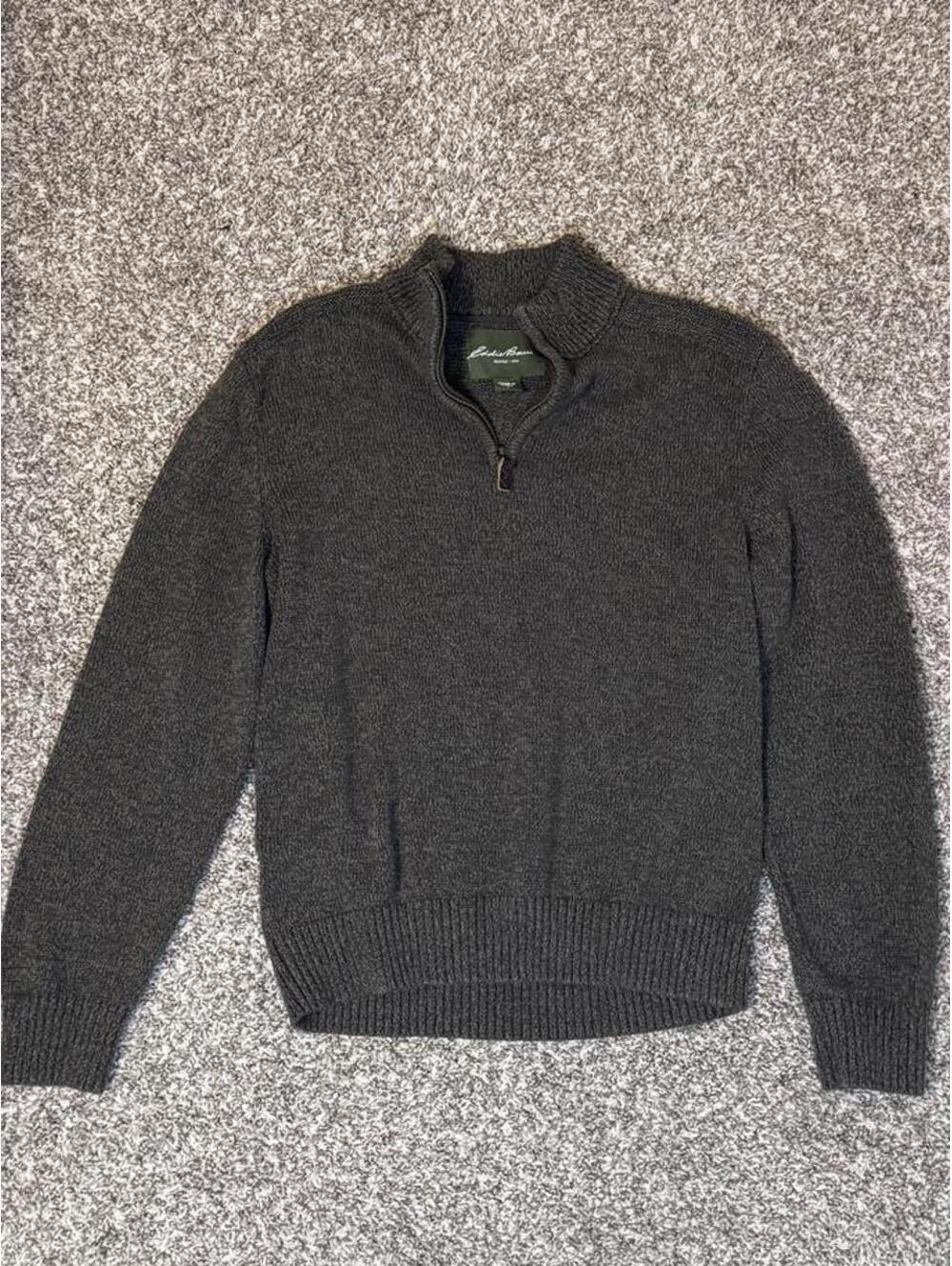 Eddie Bauer Quarter-Zip Knit Sweater – Men’s Medium 🍂